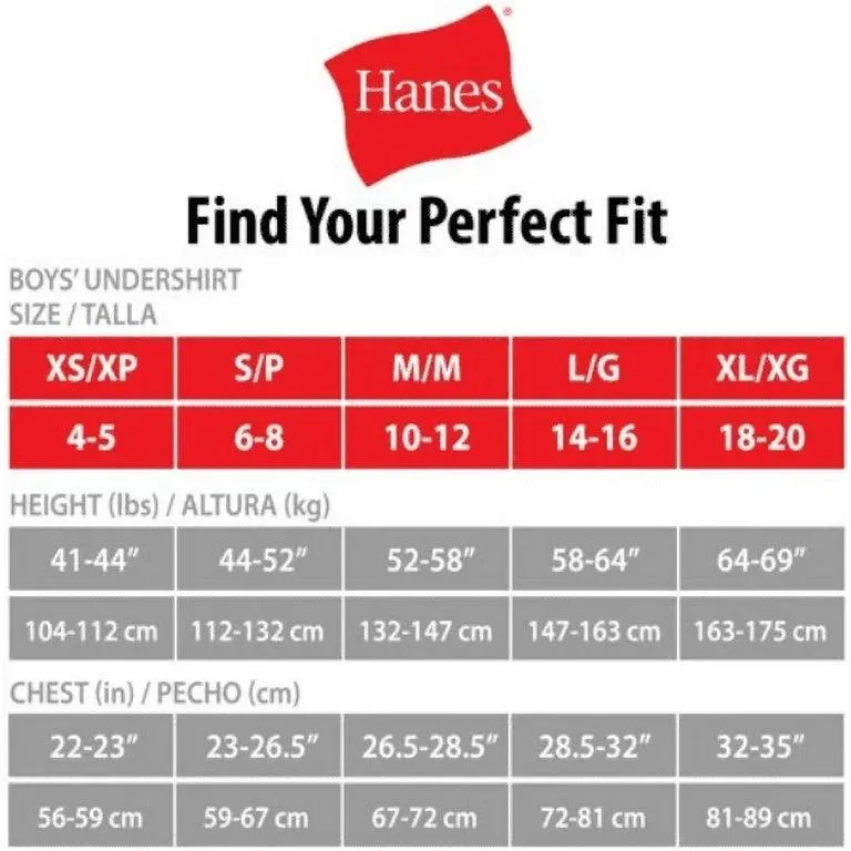 Hanes Boys Tagless Crew Tee - 4pk Babykids Hanes