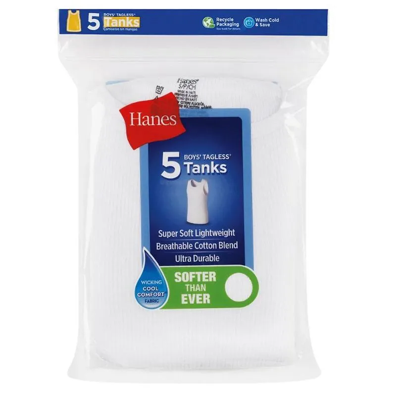 Hanes Boys Tagless Tank Tops - 5pk Babykids Hanes