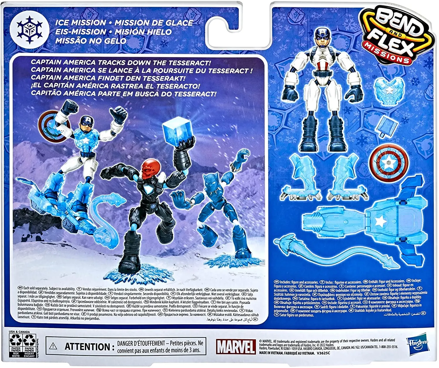 Hasbro Toys Hasbro Marvel Avengers Bend and Flex Missions Captain America Ice Mission Figure
