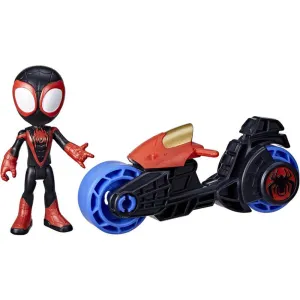 Hasbro Toys Marvel Spidey and His Amazing Friends 4" Miles Morales and Motorcycle Action Figure