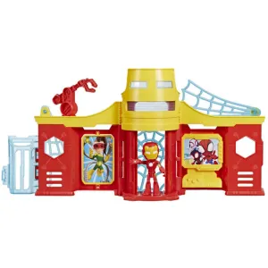 Hasbro Toys Marvel Spidey and His Amazing Friends Stark Tower Playset with Iron Man Action Figure