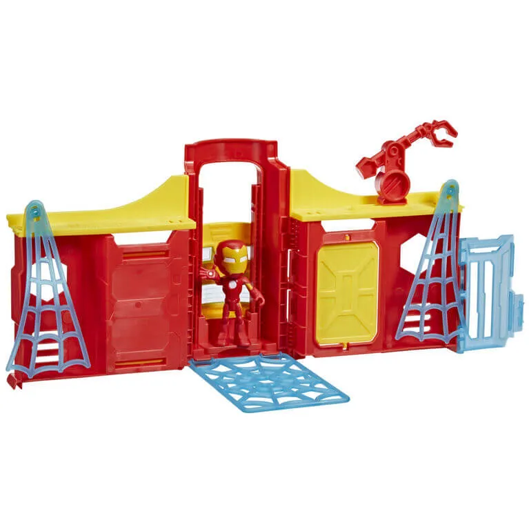 Hasbro Toys Marvel Spidey and His Amazing Friends Stark Tower Playset with Iron Man Action Figure