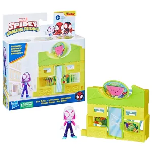 Hasbro Toys Marvel Spidey and Spidey and His Amazing Friends Ghost Spider Supermarket Playset