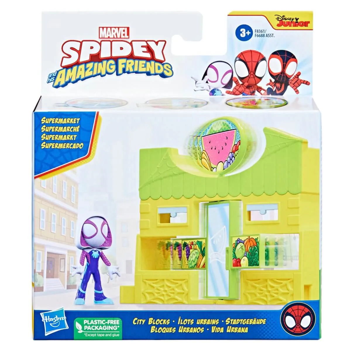 Hasbro Toys Marvel Spidey and Spidey and His Amazing Friends Ghost Spider Supermarket Playset