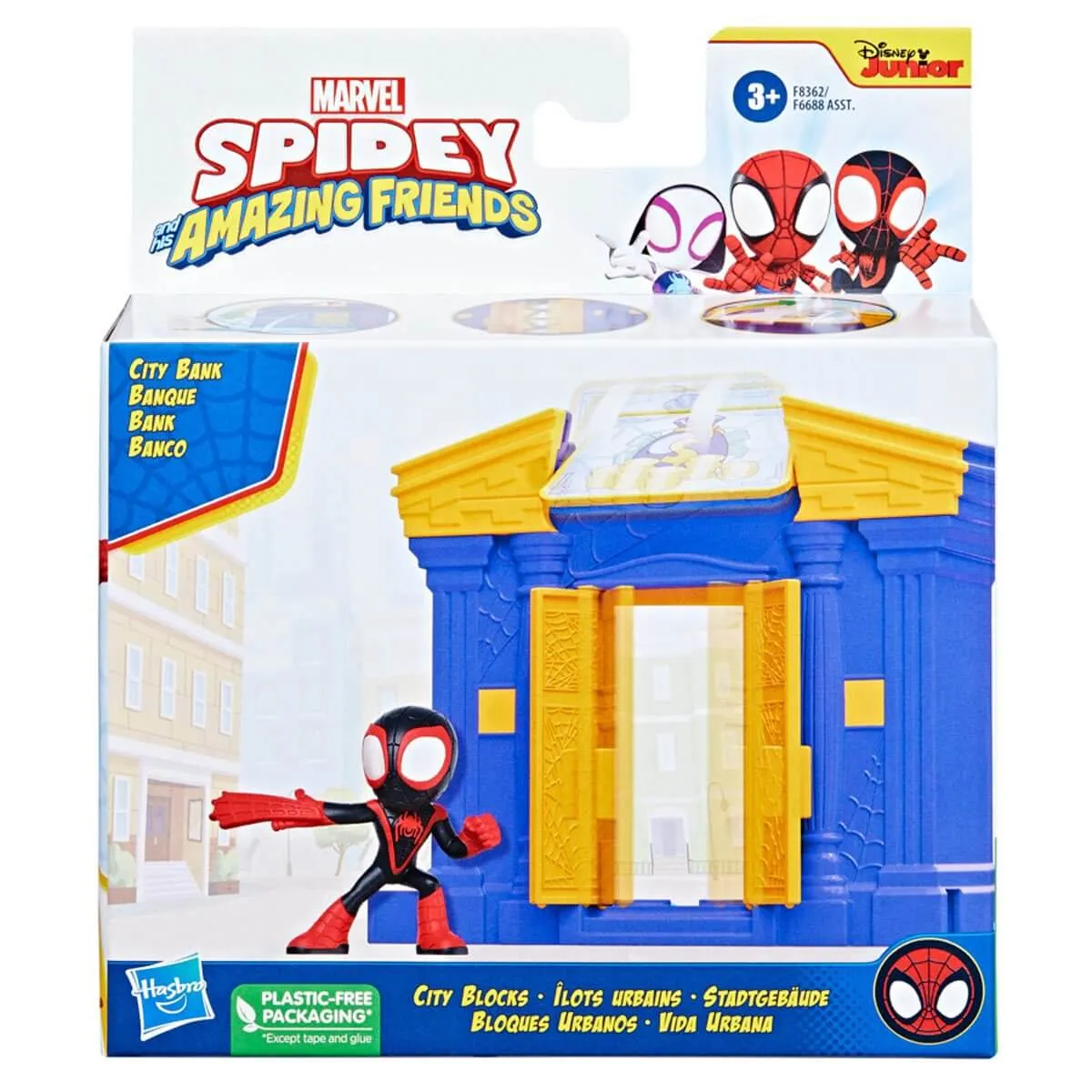 Hasbro Toys Marvel Spidey and Spidey and His Amazing Friends Miles Morales City Bank Playset