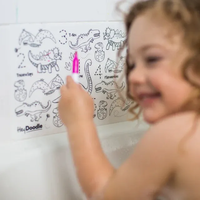 Hey Doodle Washable colouring Mat Dinoroar