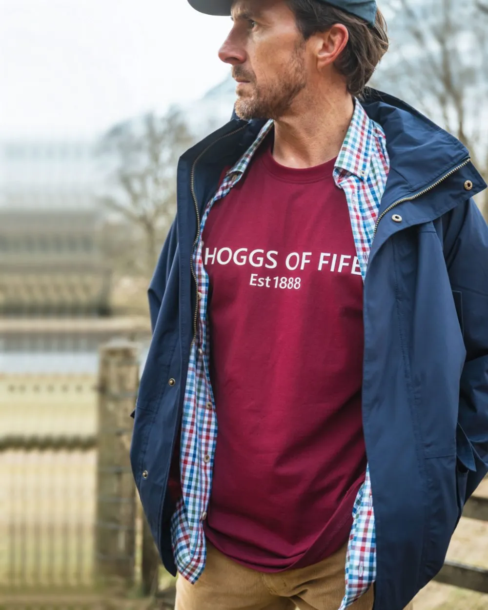 Hoggs of Fife Mens Canonbie Printed T-Shirt Hoggs of Fife