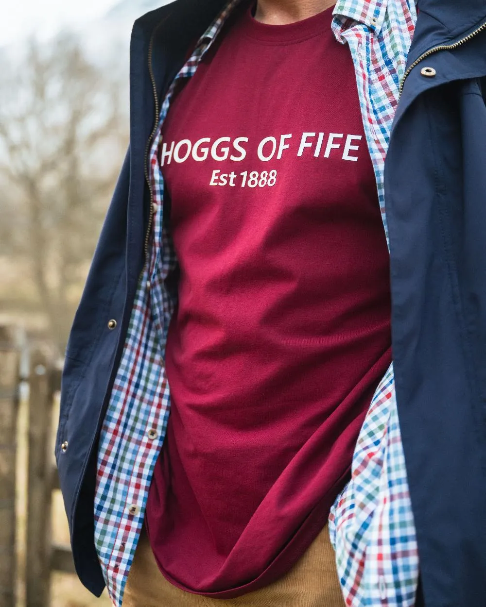Hoggs of Fife Mens Canonbie Printed T-Shirt Hoggs of Fife
