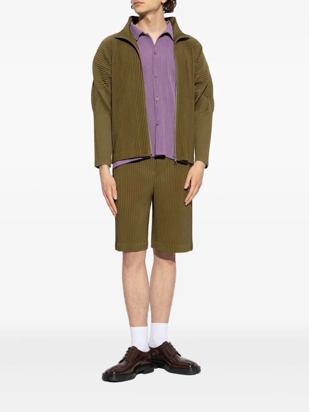 HOMME PLISSE ISSEY MIYAKE - Men Color Pleats Shorts Clothing_homme-plisse-iss