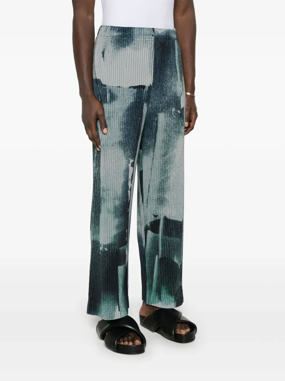 HOMME PLISSE ISSEY MIYAKE - Men Wind Walk Abstract Art Pant Clothing_homme-plisse-iss