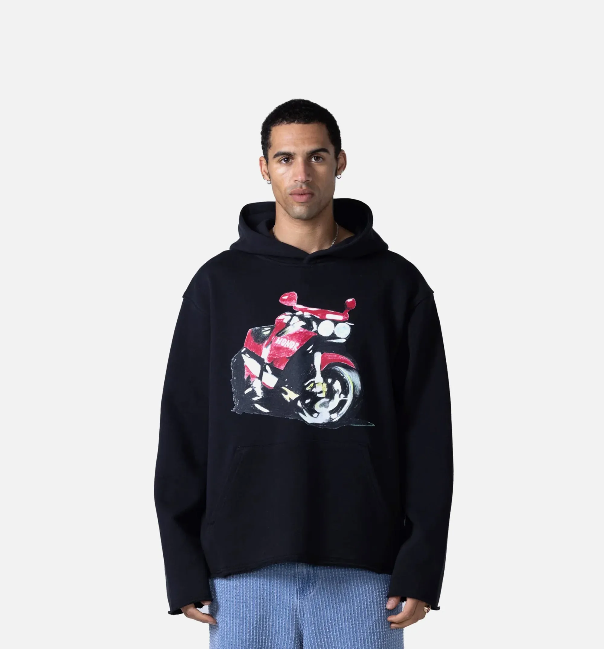 Honor The Gift Clothing Speedbike Pullover Mens Hoodie - Black/Pink