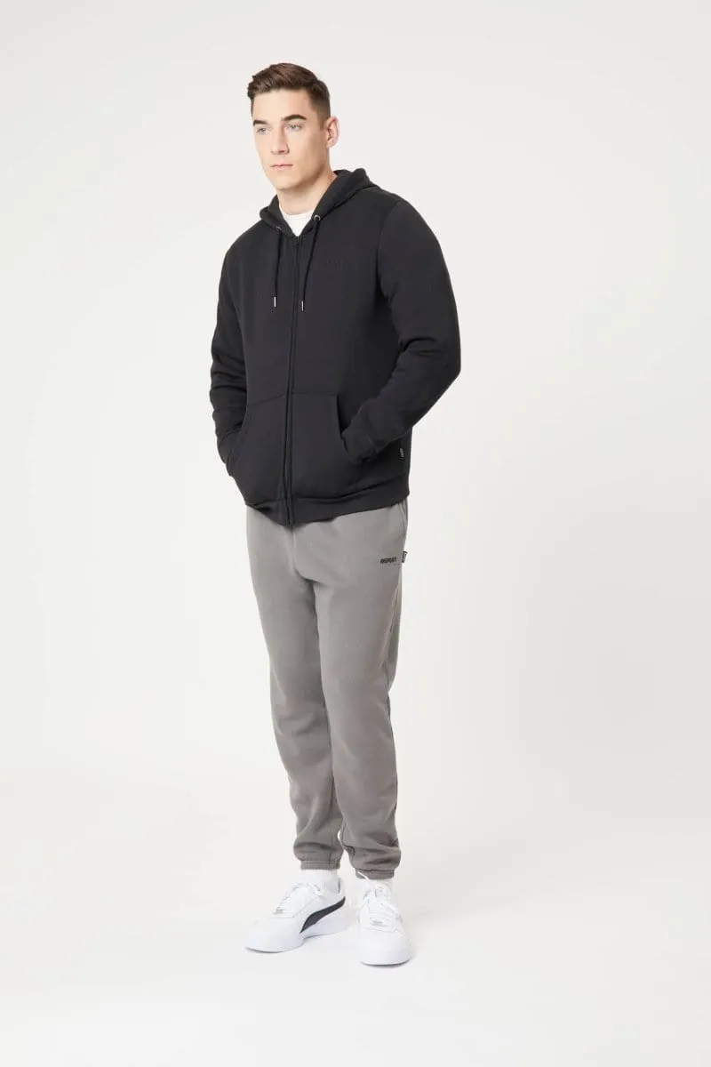 INSPORT MEN'S ALASKA FULL ZIP HOODED BLACK JACKET Cothing_Mens-Insport