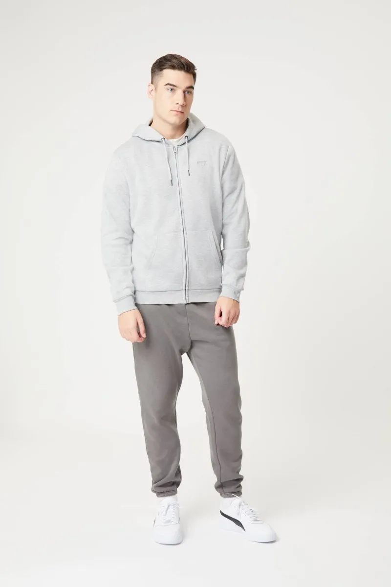 INSPORT MEN'S ALASKA FULL ZIP HOODED GREY JACKET Cothing_Mens-Insport