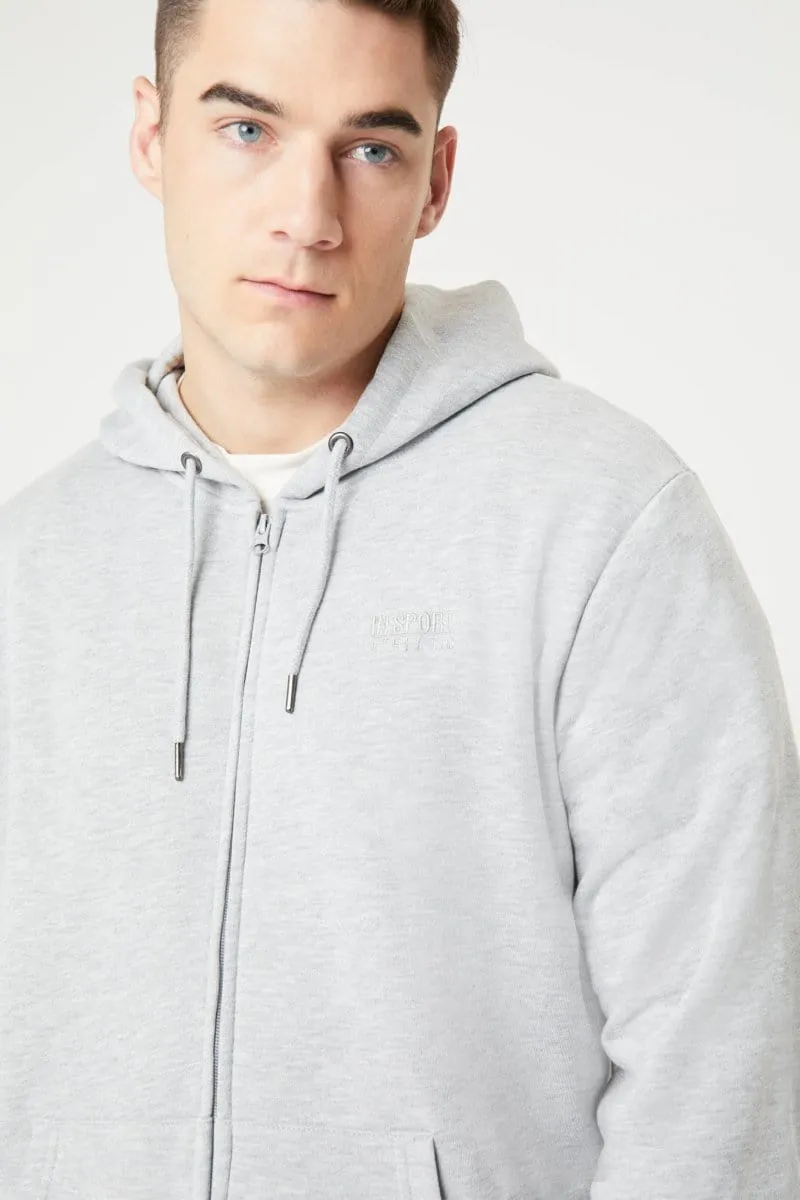 INSPORT MEN'S ALASKA FULL ZIP HOODED GREY JACKET Cothing_Mens-Insport