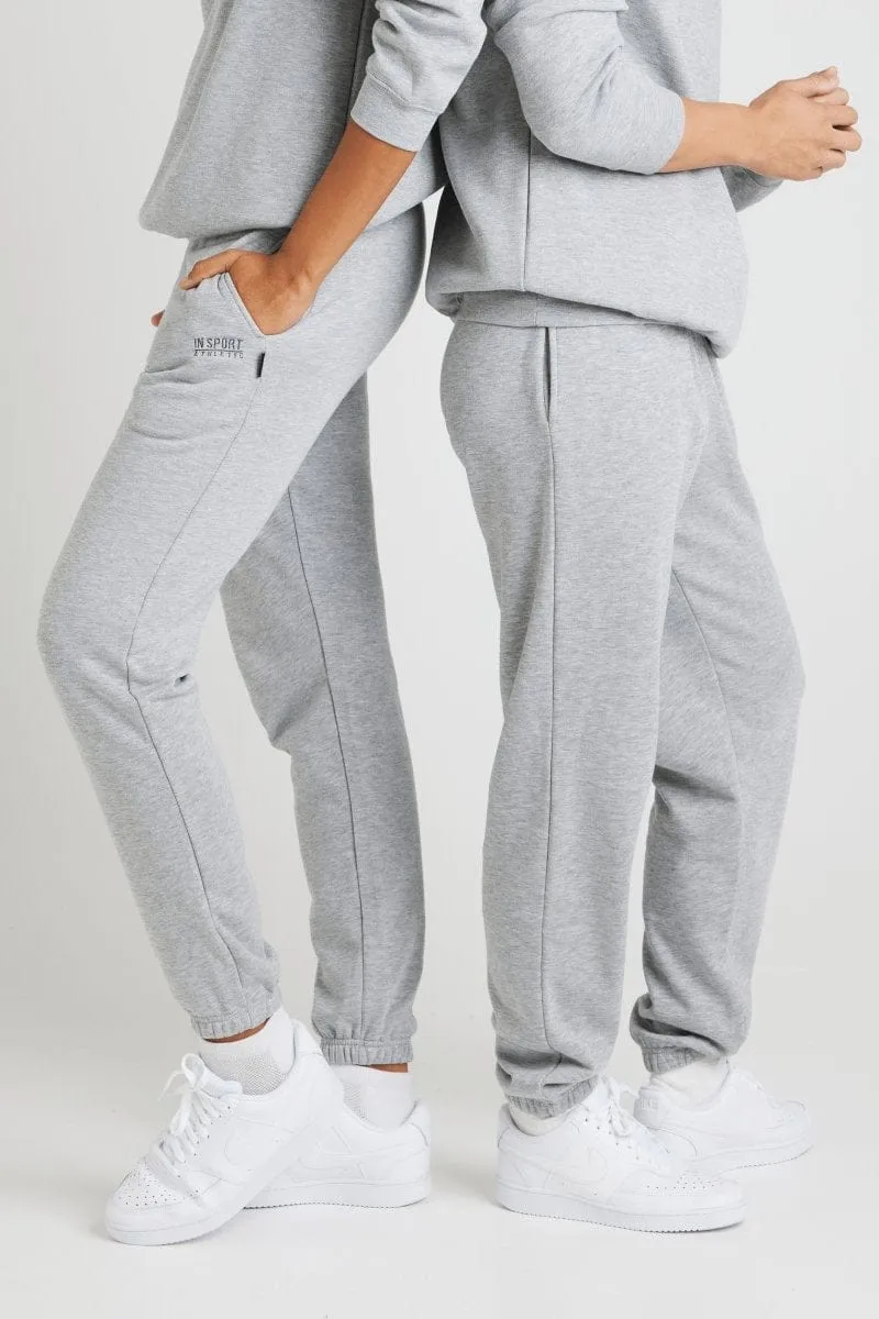 INSPORT UNISEX ALASKA GREY ELASTIC LEG TRACKPANTS Cothing_Mens-Insport