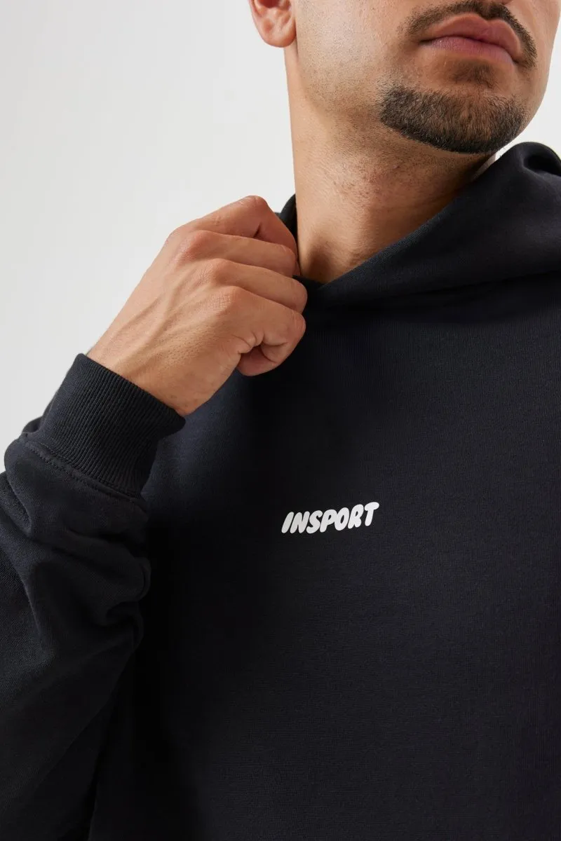 INSPORT UNISEX FRANKIE HOOD BLACK Cothing_Mens-Insport