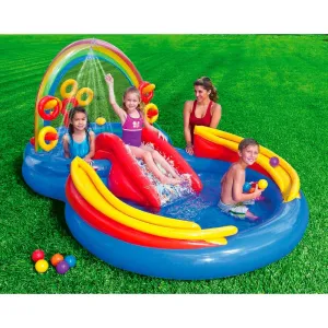 Intex Rainbow Ring inflatable Pool and slide