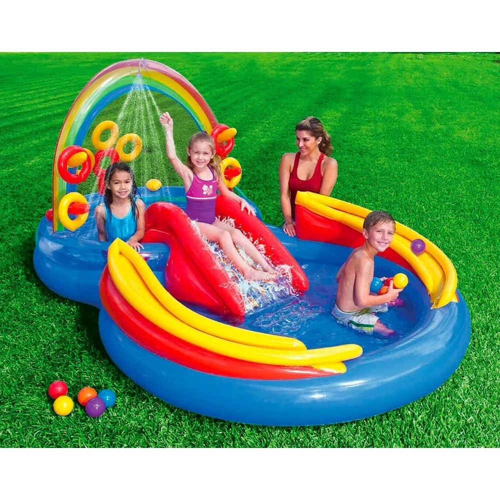 Intex Rainbow Ring inflatable Pool and slide