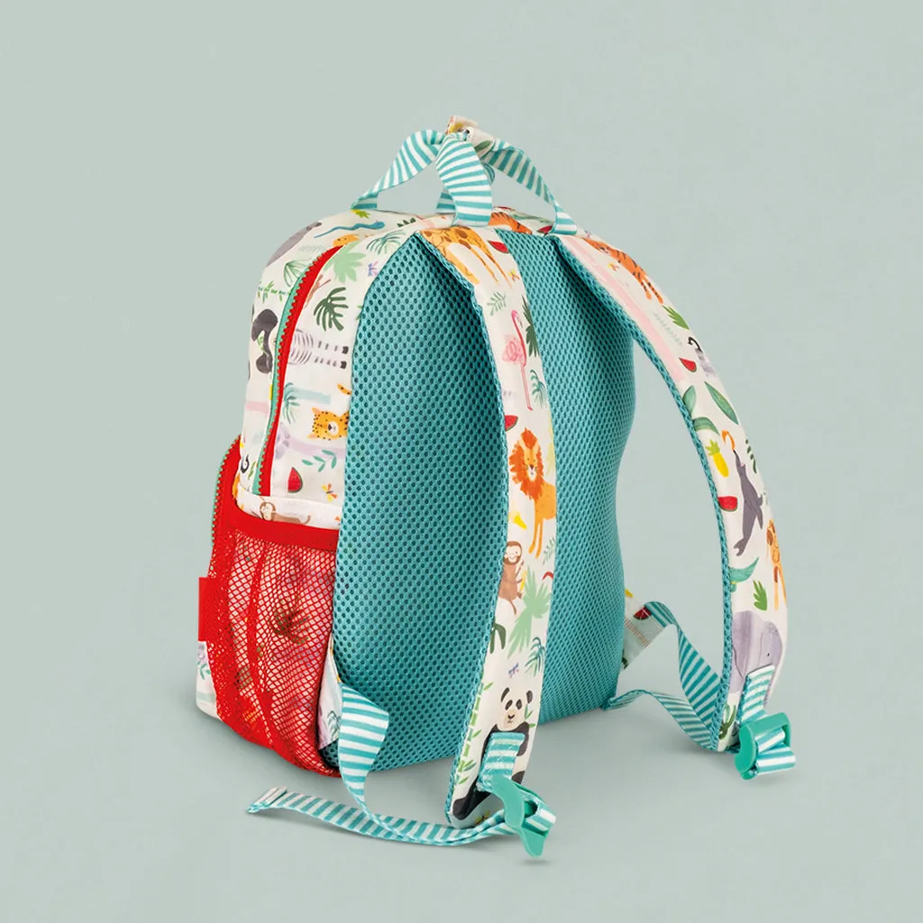 Jellycat Bashful Lion Soft Toy with Floss & Rock Jungle Backpack Gift Set