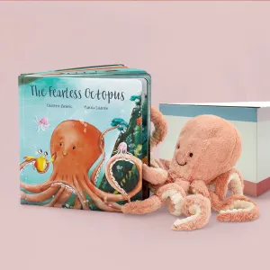 Jellycat Odell Octopus Soft Toy with Odell, The Fearless Octopus Book Gift Set