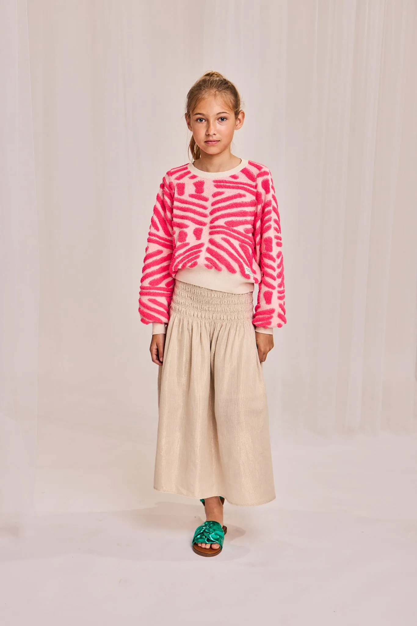 jess c-neck jacquard 000510 - fluo pink Ao76 Clothes Boys Girls