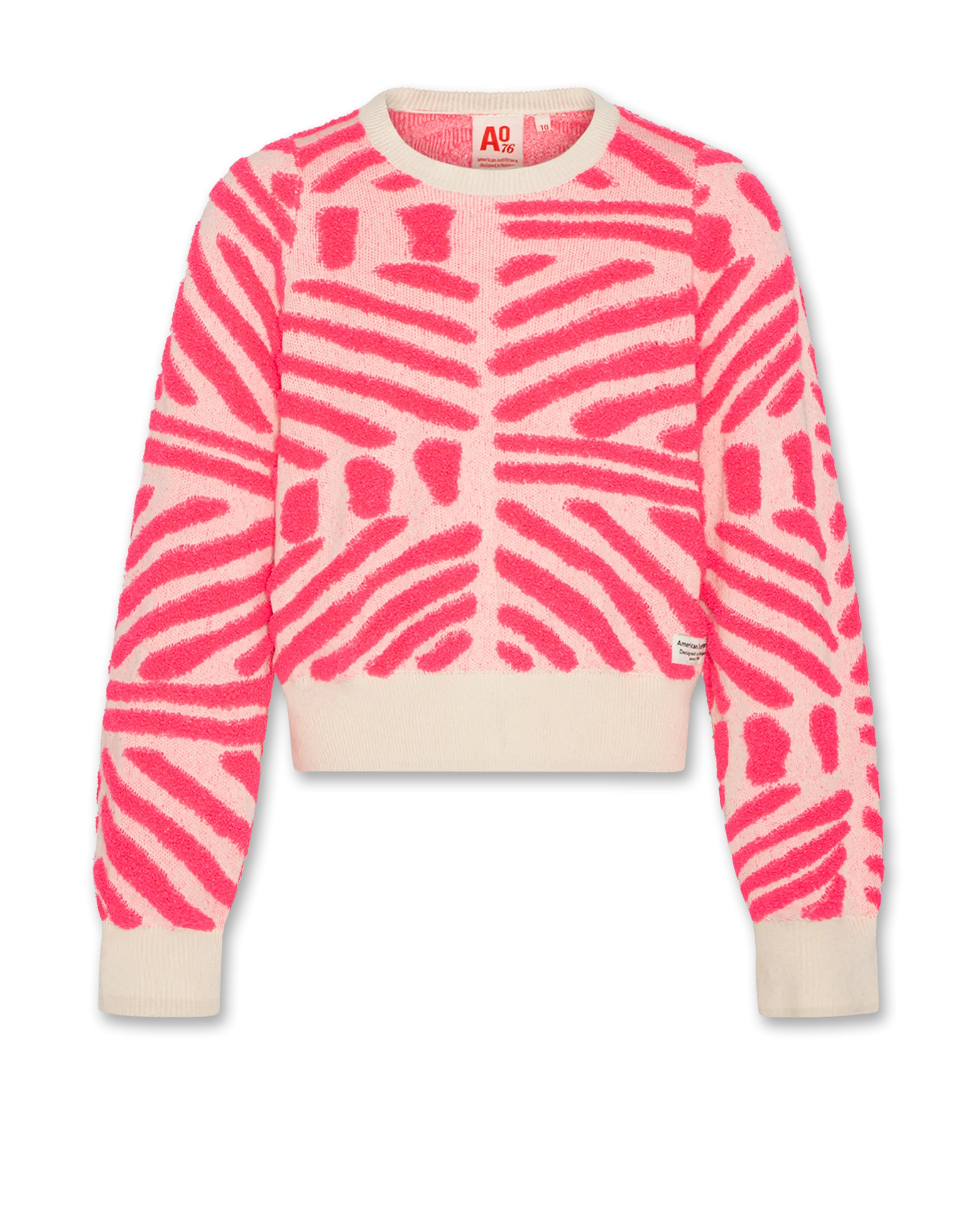 jess c-neck jacquard 000510 - fluo pink Ao76 Clothes Boys Girls