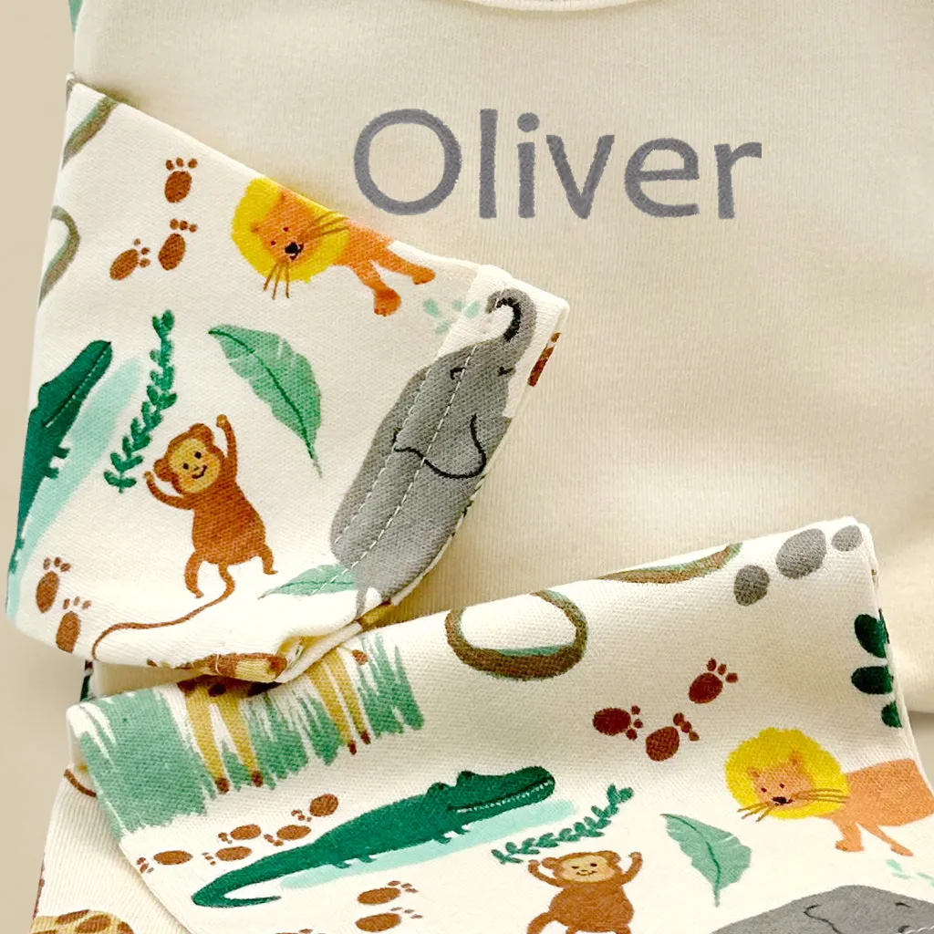 Jungle Balloon And Personalised Pyjamas Birthday Gift Set