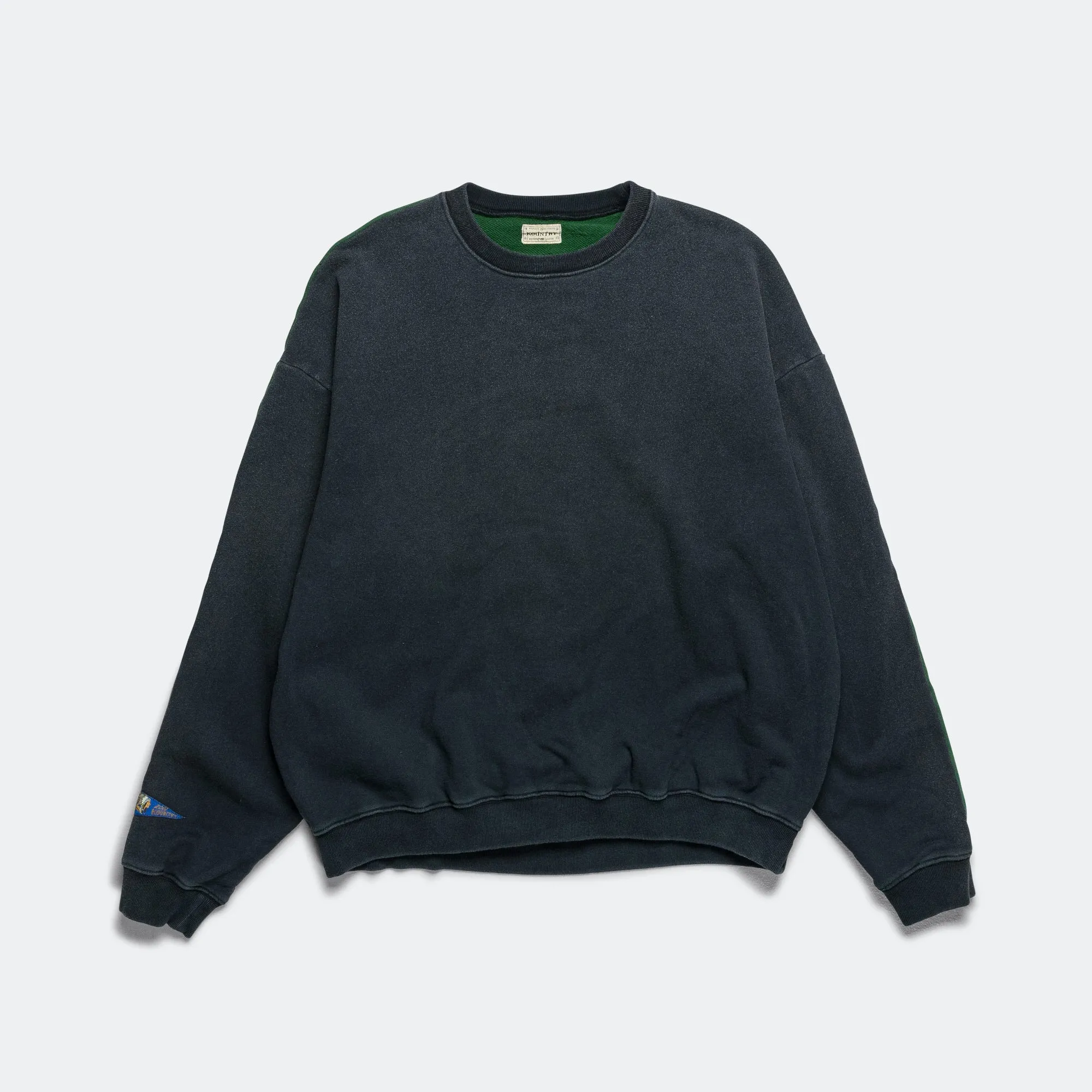 Kapital Clothing SWT Knit 2Tones Remake BIG SWT (BONE) - BLKxGreen