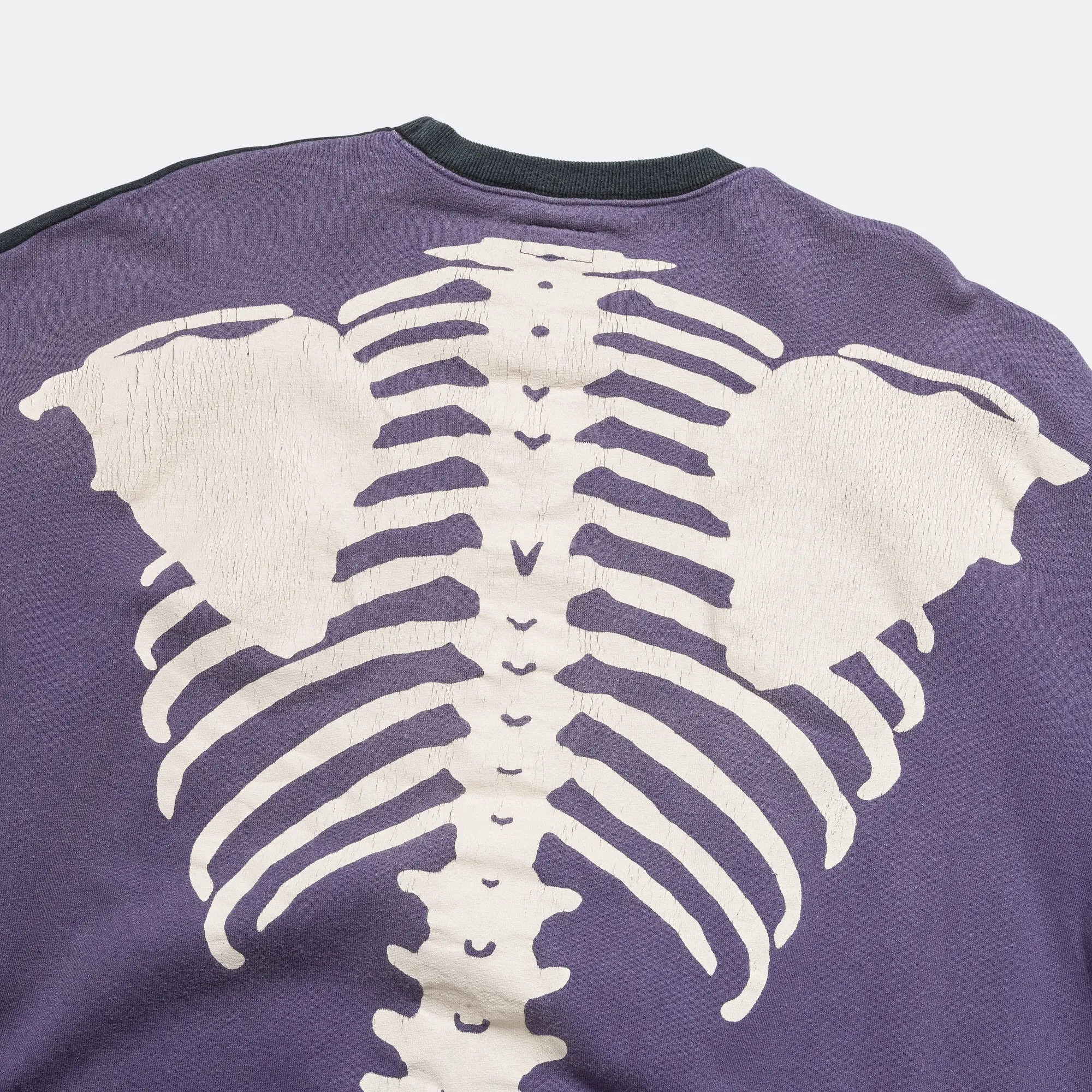 Kapital Clothing SWT Knit 2Tones Remake BIG SWT (BONE) - BLKxPurple