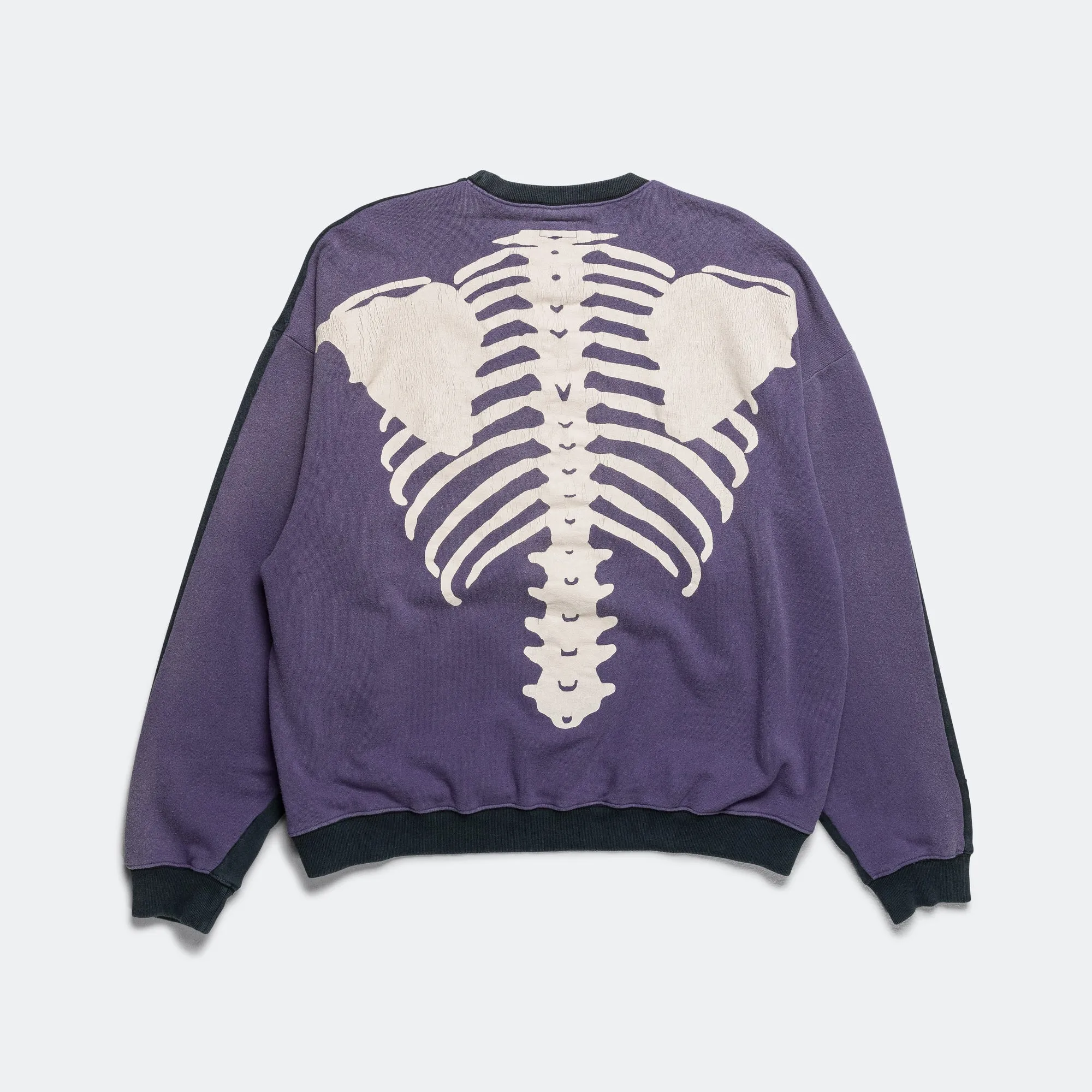 Kapital Clothing SWT Knit 2Tones Remake BIG SWT (BONE) - BLKxPurple