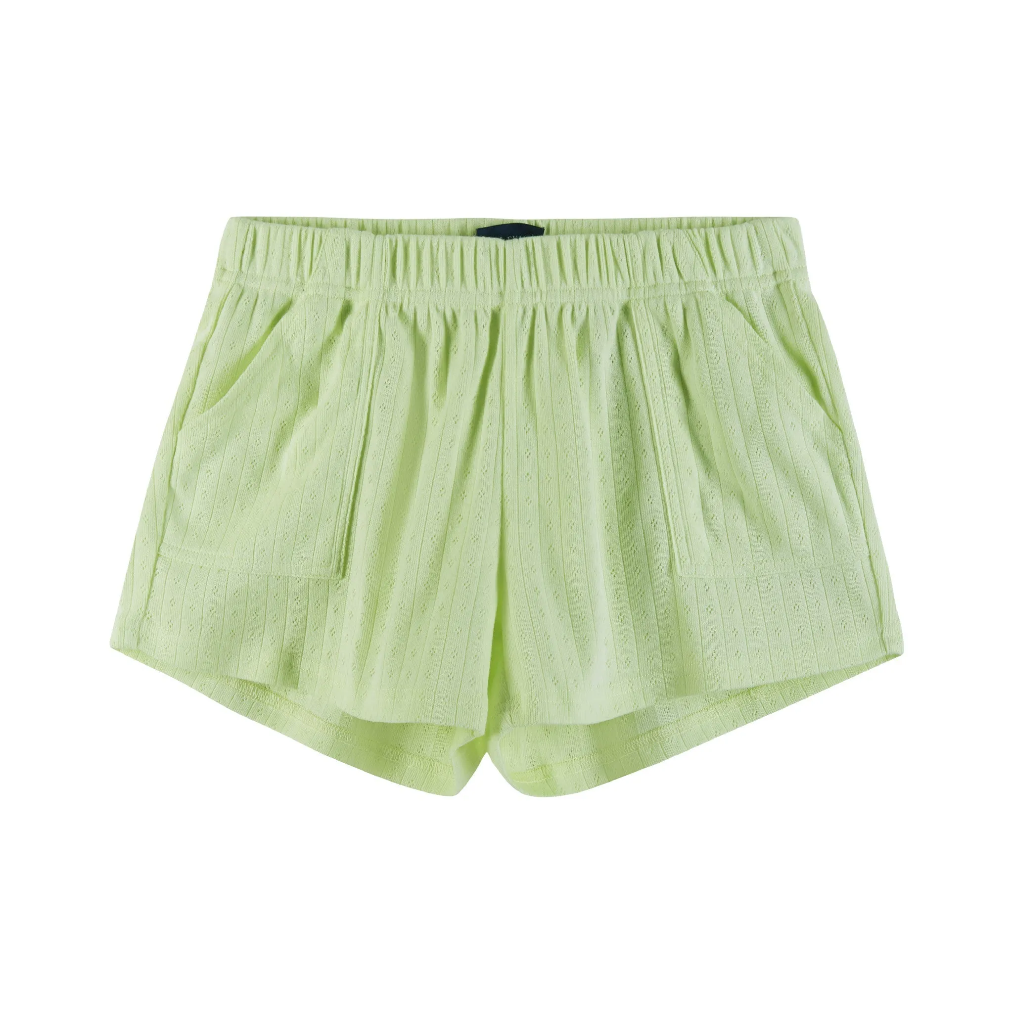 Kids (7-16) Girls Pointelle Tee & Shorts Set | Light Green Babykids_Andy-Evan