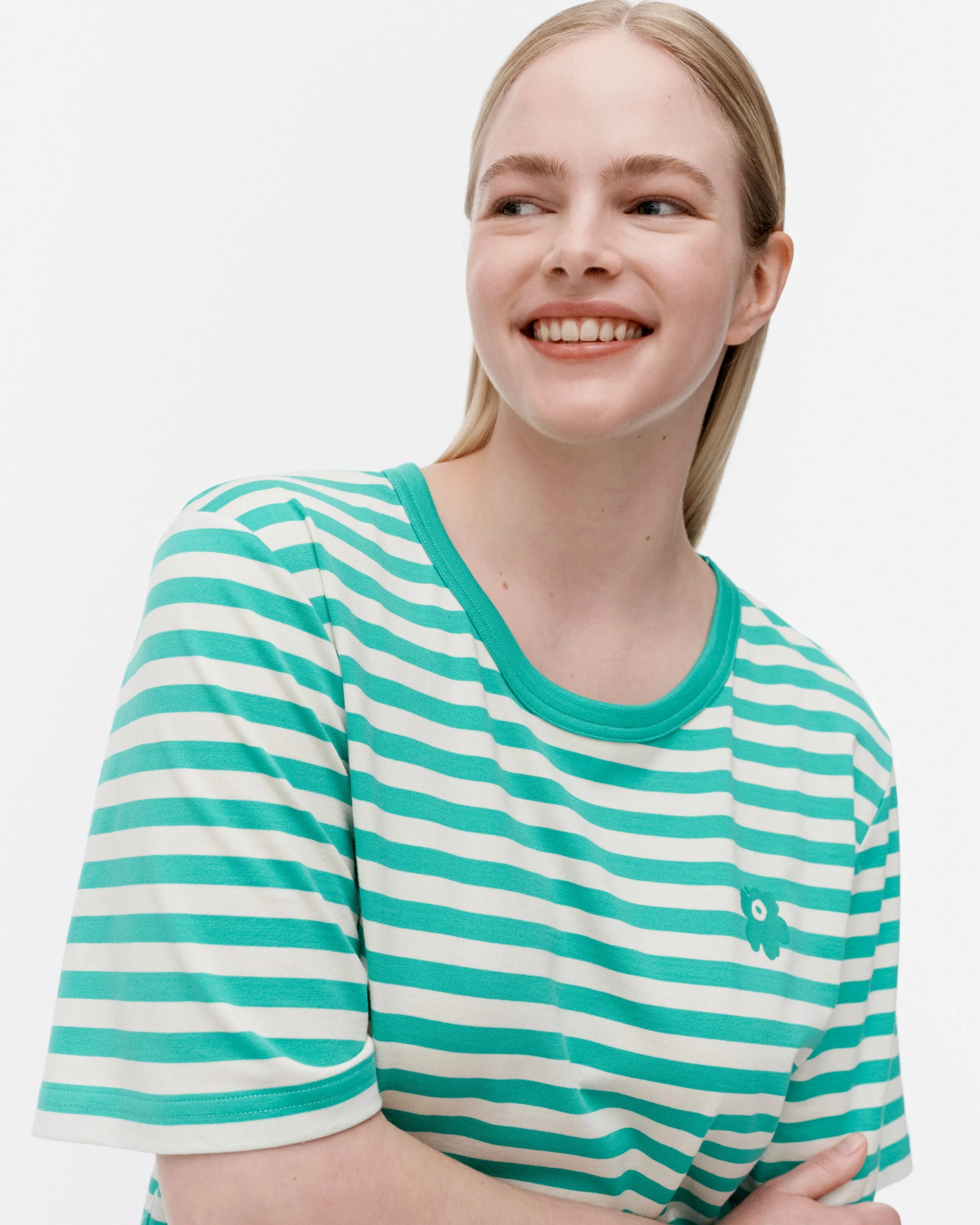Kioski Tasaraita Unisex Unikko Short Sleeve Top 71cm Clothing_Marimekko