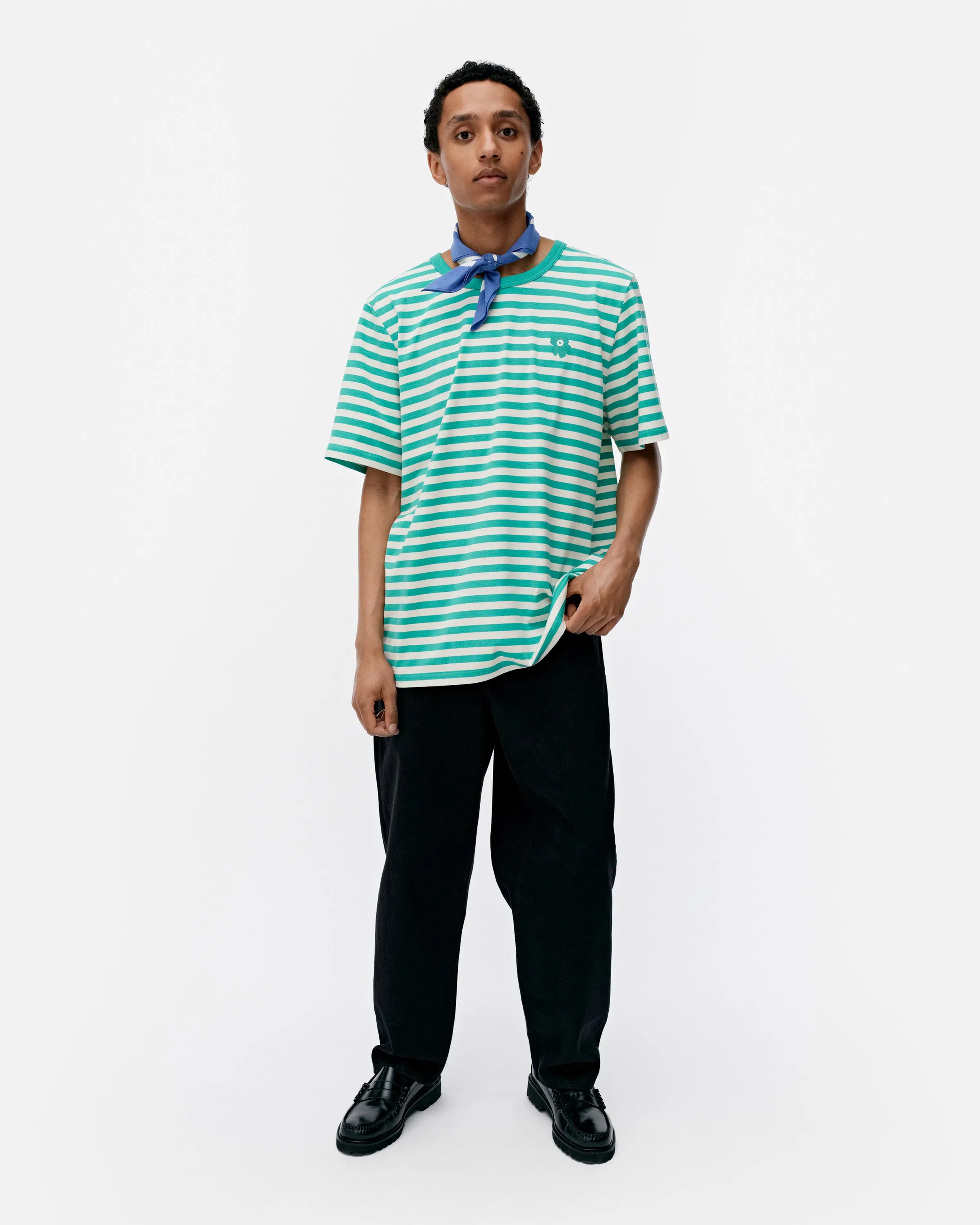 Kioski Tasaraita Unisex Unikko Short Sleeve Top 71cm Clothing_Marimekko