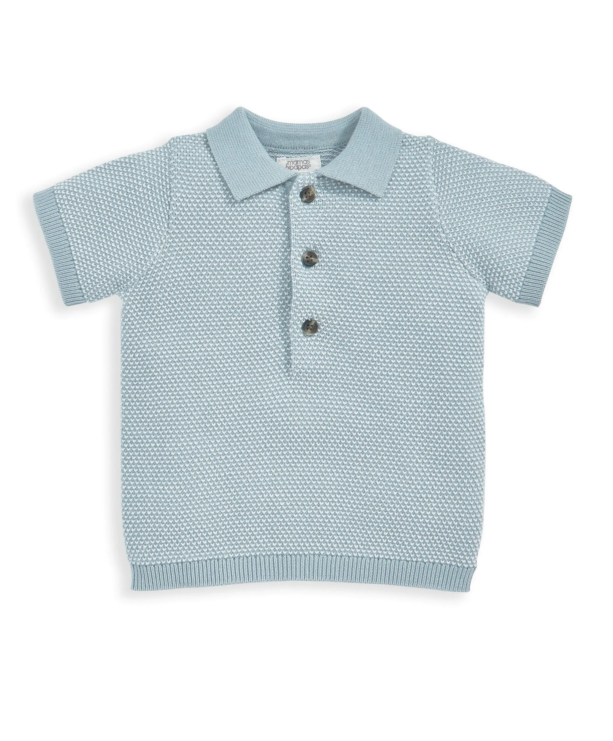 Knitted Polo and Short Outfit Set Babykids Mamas & Papas
