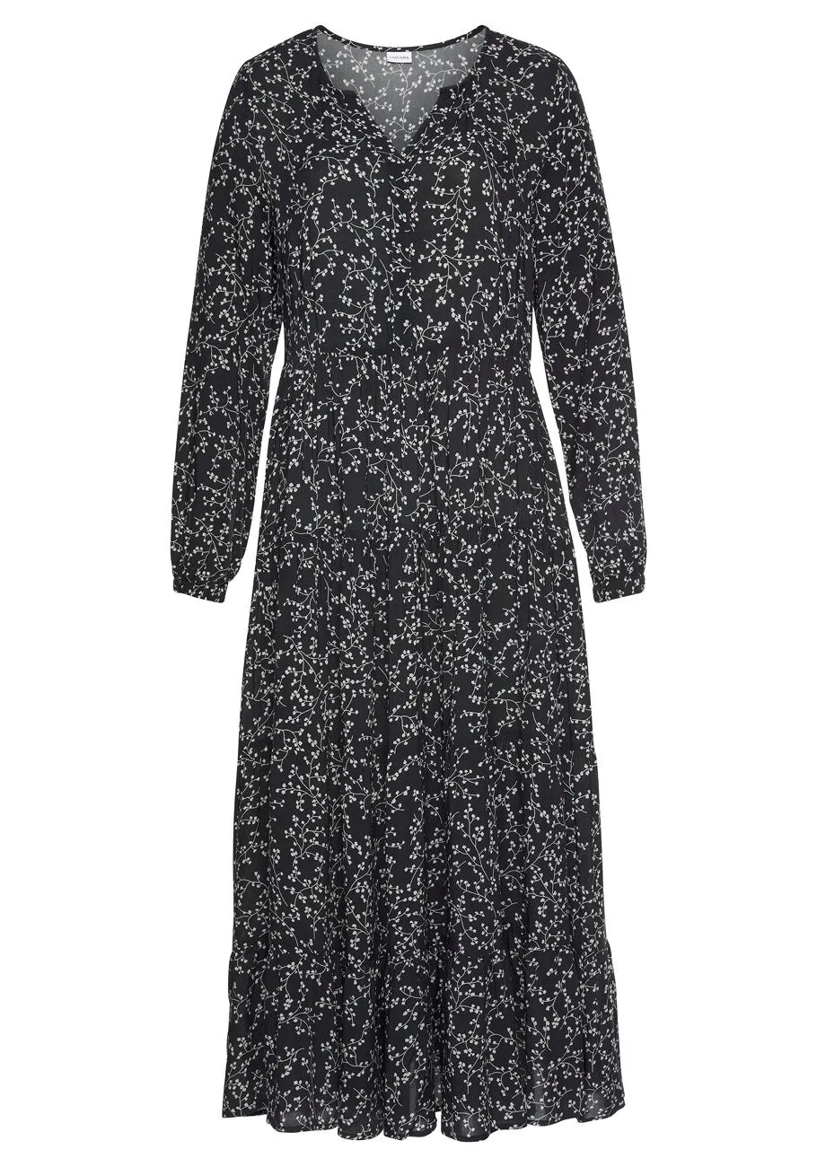 LASCANA Long Sleeve Maxi Dress