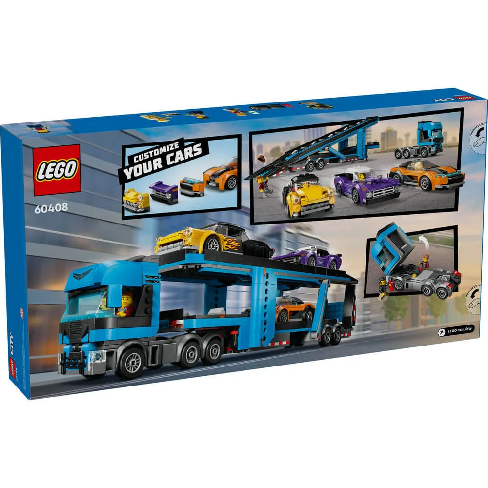 Lego® Toys LEGO® City Car Transporter Truck with Sports Cars 998 Piece Building Set (60408)