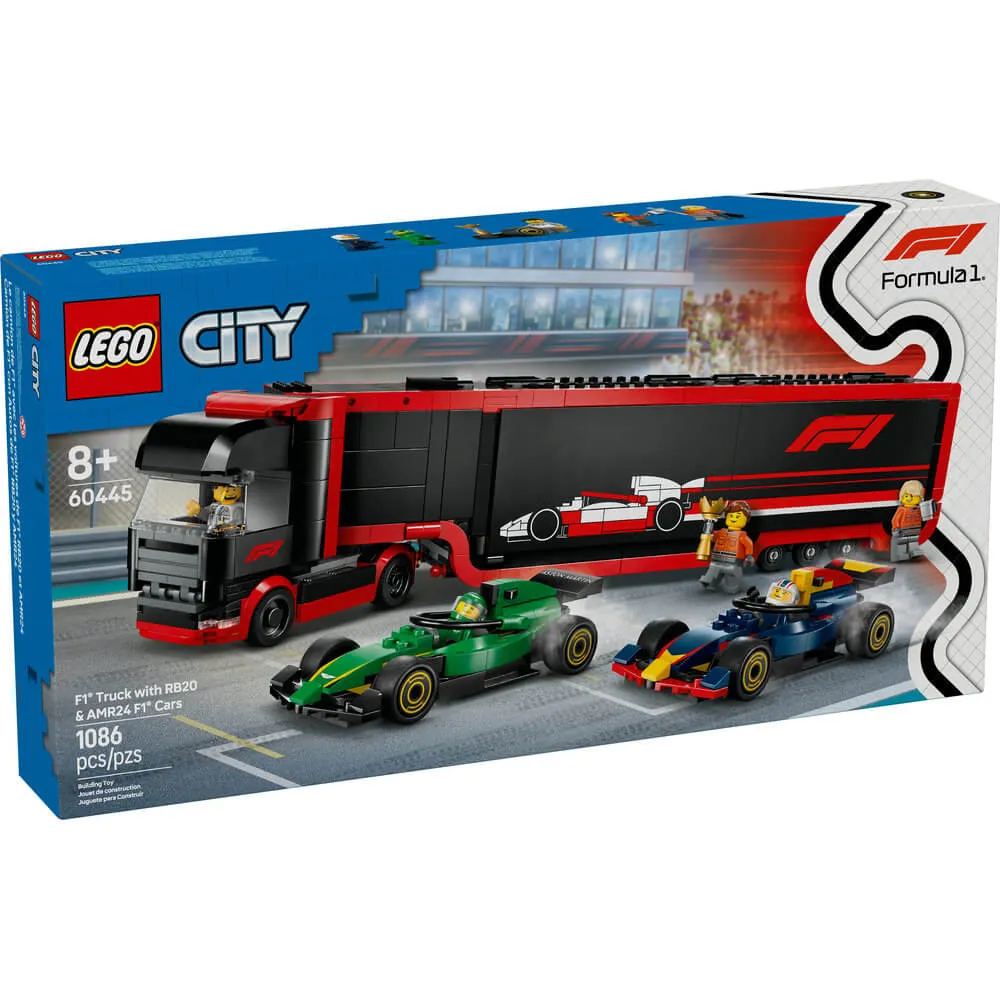 Lego® Toys LEGO® City F1 Truck with RB20 & AMR24 F1 Cars Building Kit 60445