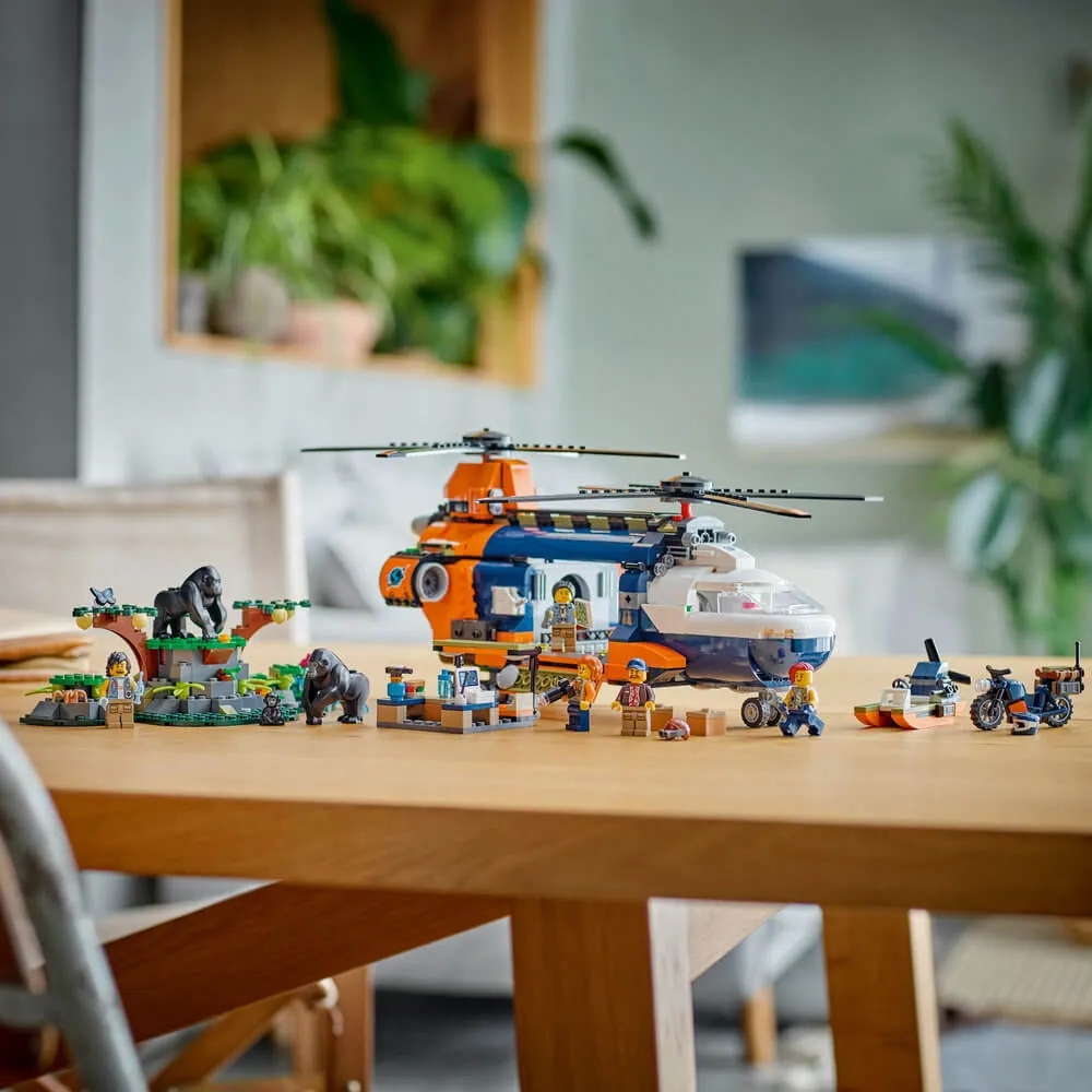Lego® Toys LEGO® City Jungle Explorer Helicopter at Base Camp 881 Piece Building Set (60437)