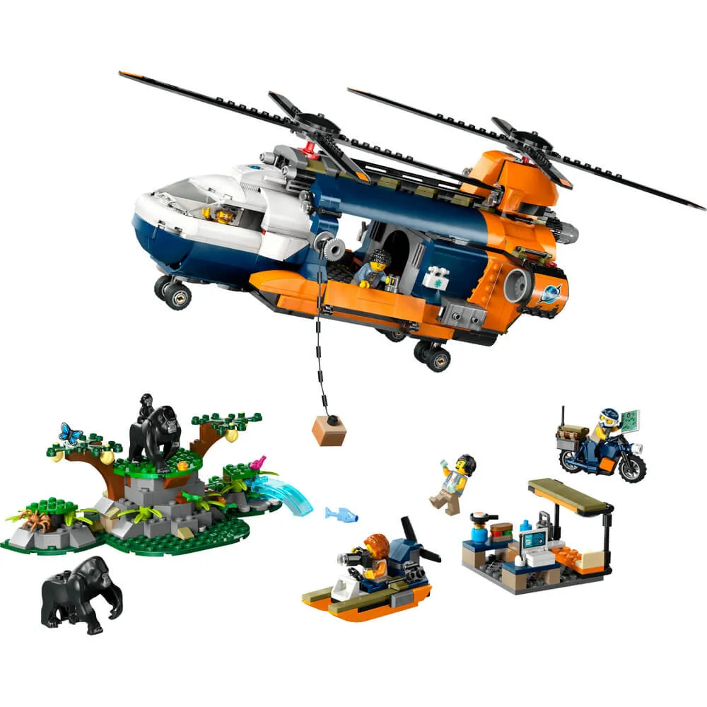 Lego® Toys LEGO® City Jungle Explorer Helicopter at Base Camp 881 Piece Building Set (60437)