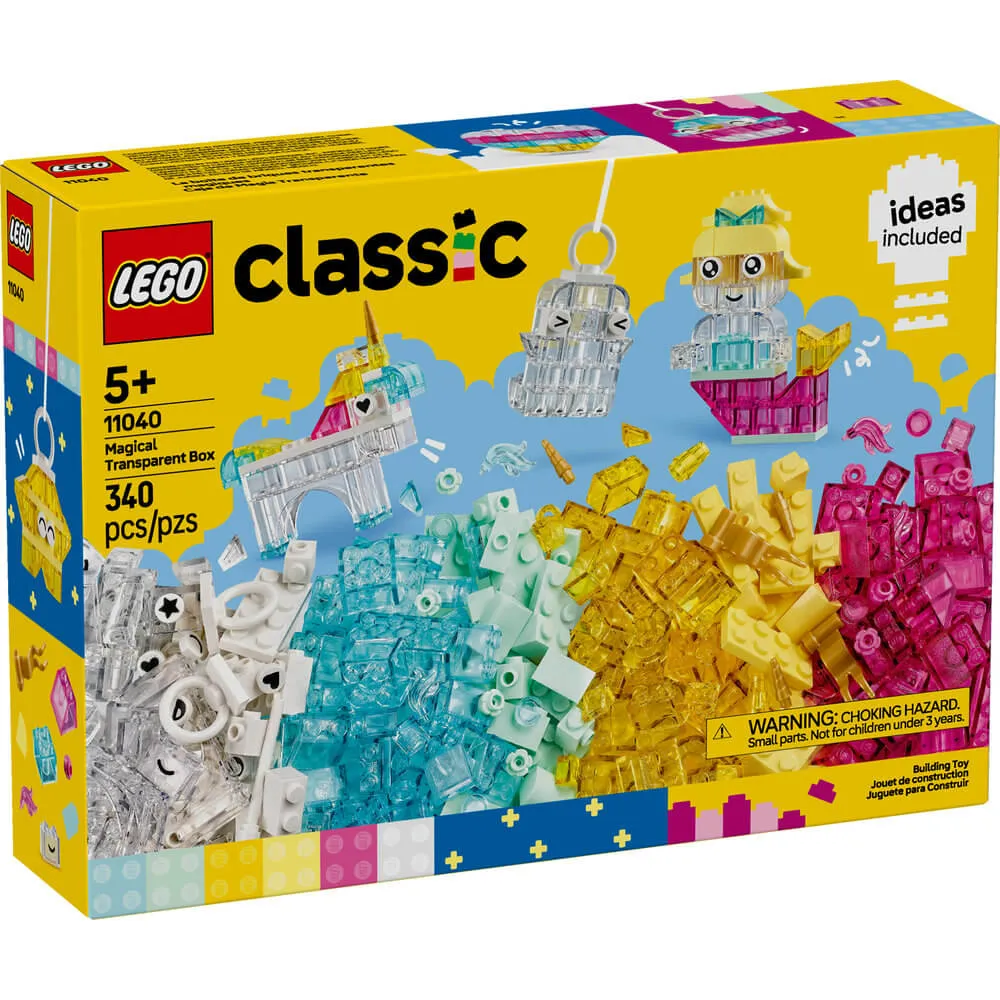 Lego® Toys LEGO® Classic Magical Transparent Box 340 Piece Building Kit (11040)