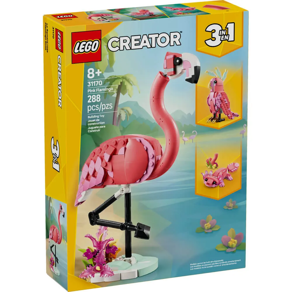 Lego® Toys LEGO® Creator Wild Animals: Pink Flamingo 288 Piece Building Kit (31170)