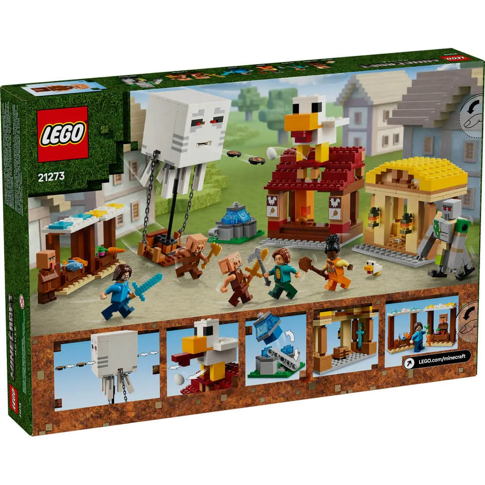 Lego® Toys LEGO® Minecraft The Ghast Balloon Village Attack 555 Piece Building Kit (21273)