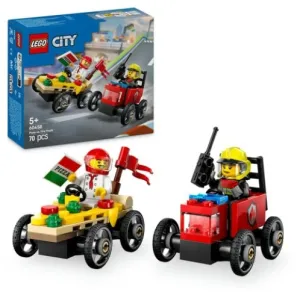 Lego Toys Pizza vs Fire Truck 60458