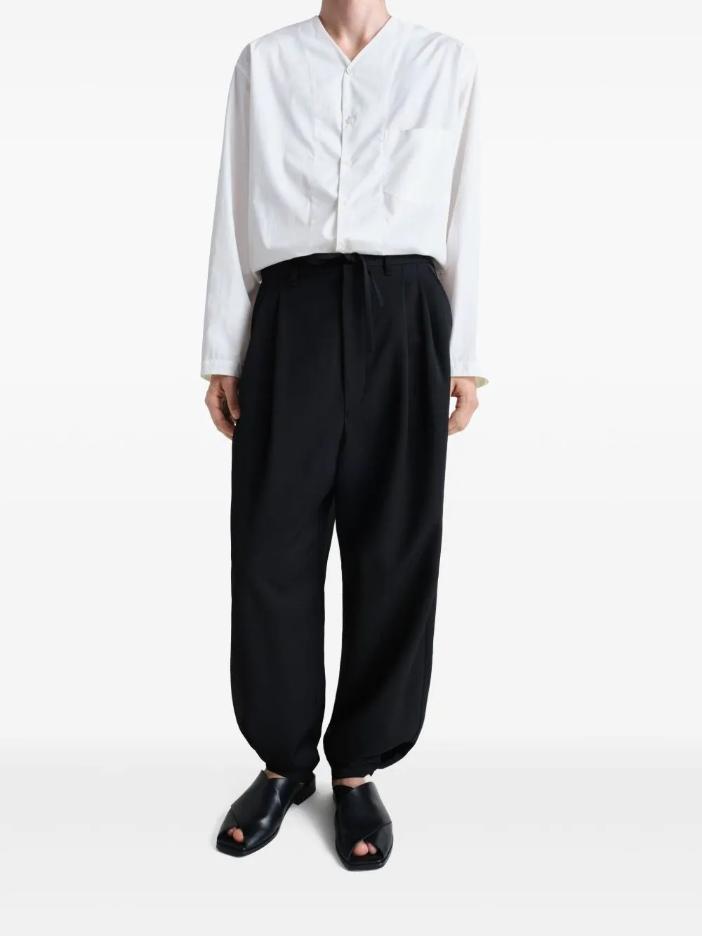 LEMAIRE - Men Drawstring Pleated Pants Clothing_lemaire