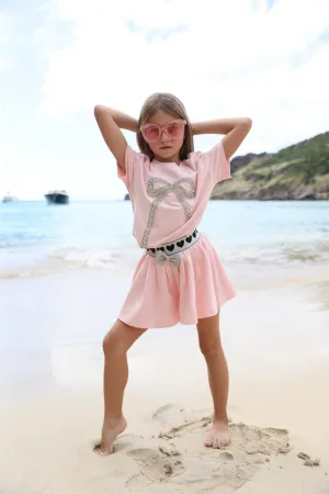Lola   The Boys Crystal Pink Bow Short Set