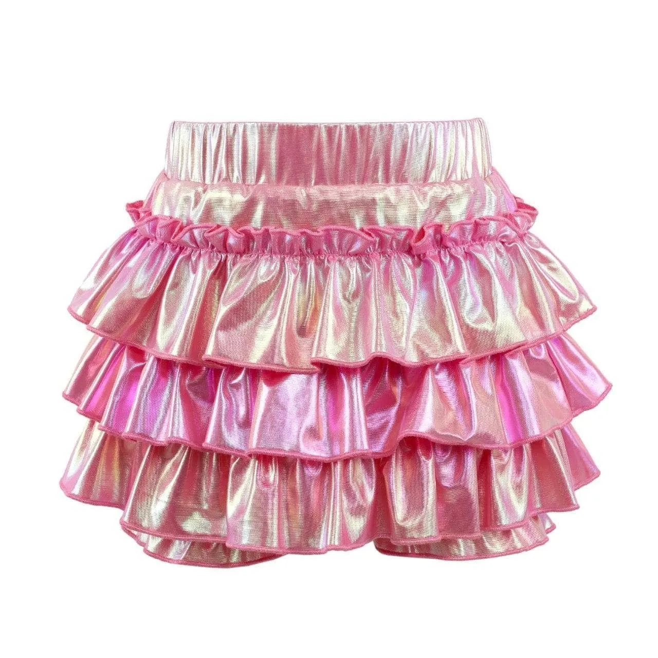 Lola   The Boys Hologram Pink Ruffle Skort