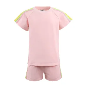 Lola   The Boys Pink Rainbow Stripe Short Set