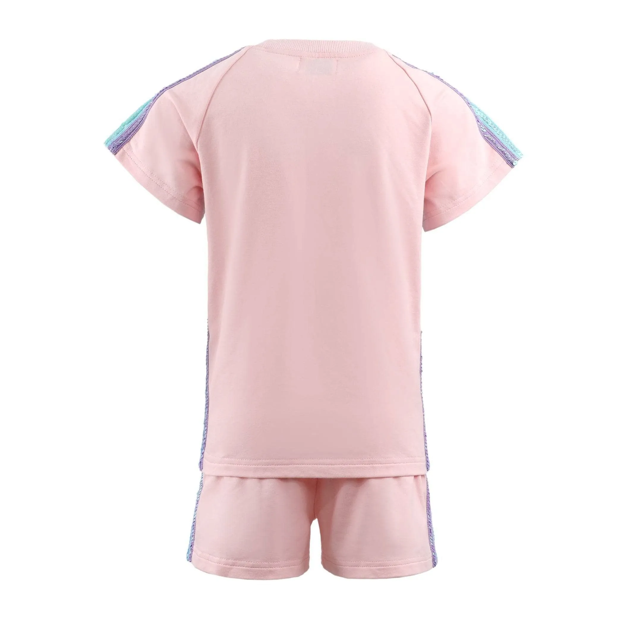 Lola   The Boys Pink Rainbow Stripe Short Set