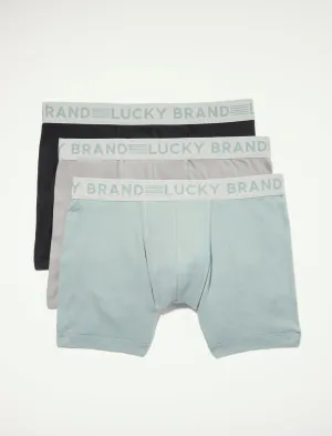 Lucky Brand 3 Pack Cotton Modal Boxer Briefs Multi Lucky Brand