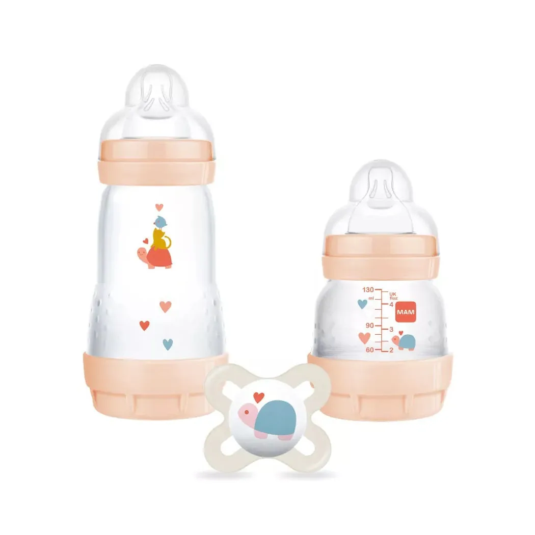 MAM Welcome to the World Set (Peach) Includes Anti-Colic Bottles
